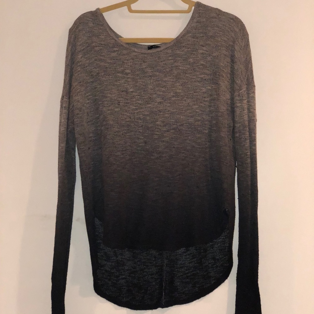 Long sleeve ombré shirt
